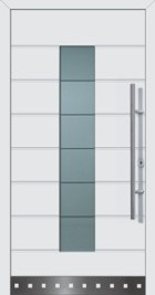 futuristic household front door with horizontal stripes